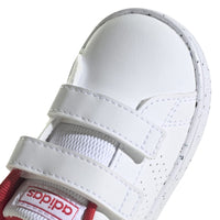 Adidas Βρεφικά Sneakers Advantage Λευκό Κοκκινο